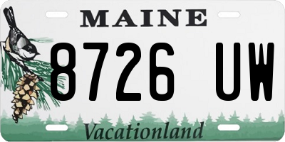 ME license plate 8726UW