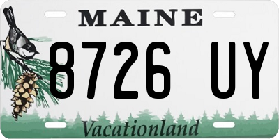 ME license plate 8726UY