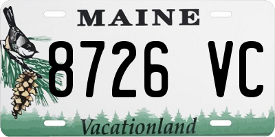 ME license plate 8726VC
