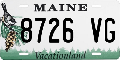 ME license plate 8726VG