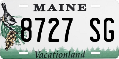 ME license plate 8727SG