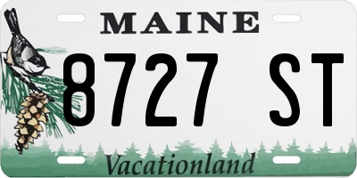 ME license plate 8727ST