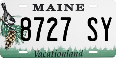 ME license plate 8727SY