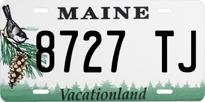 ME license plate 8727TJ