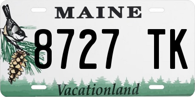 ME license plate 8727TK