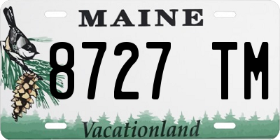 ME license plate 8727TM