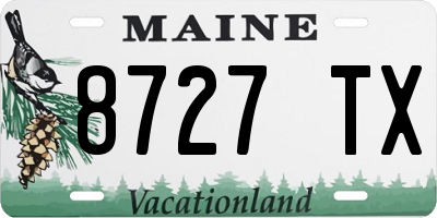 ME license plate 8727TX