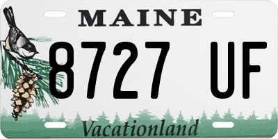 ME license plate 8727UF