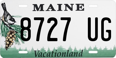 ME license plate 8727UG