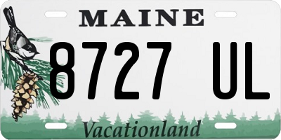 ME license plate 8727UL
