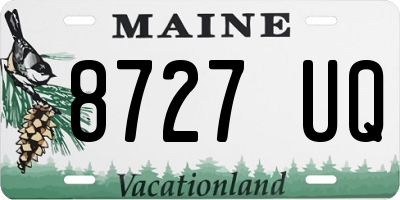 ME license plate 8727UQ