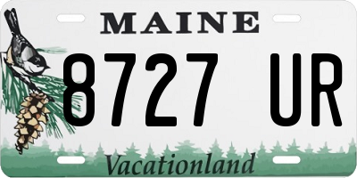 ME license plate 8727UR