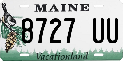 ME license plate 8727UU