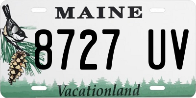 ME license plate 8727UV