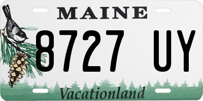 ME license plate 8727UY