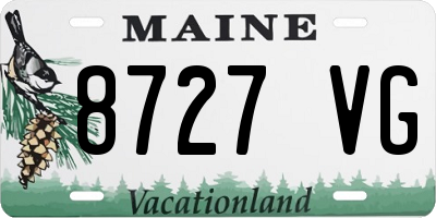 ME license plate 8727VG