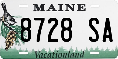 ME license plate 8728SA