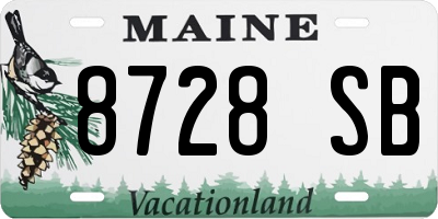 ME license plate 8728SB