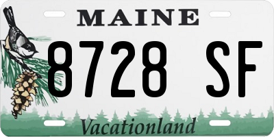 ME license plate 8728SF
