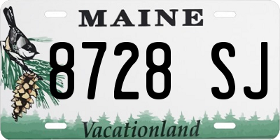 ME license plate 8728SJ