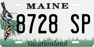 ME license plate 8728SP
