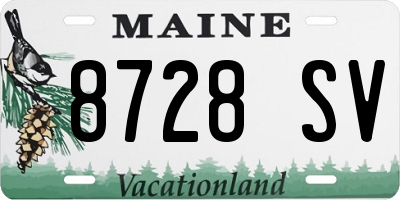 ME license plate 8728SV