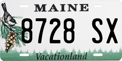 ME license plate 8728SX