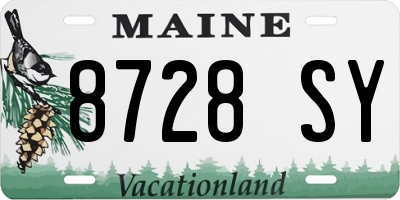 ME license plate 8728SY