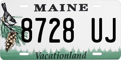 ME license plate 8728UJ