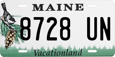 ME license plate 8728UN