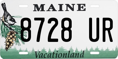 ME license plate 8728UR