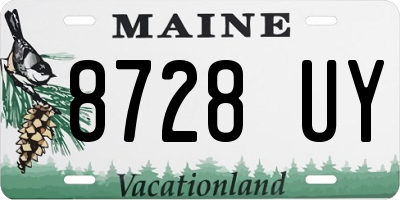 ME license plate 8728UY