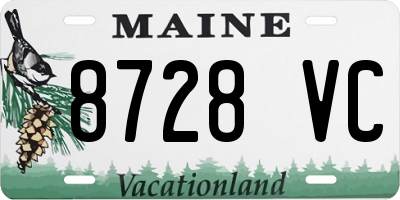 ME license plate 8728VC