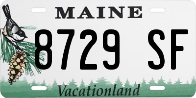 ME license plate 8729SF