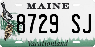 ME license plate 8729SJ