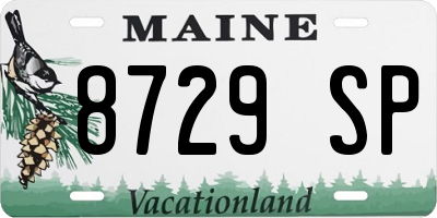 ME license plate 8729SP
