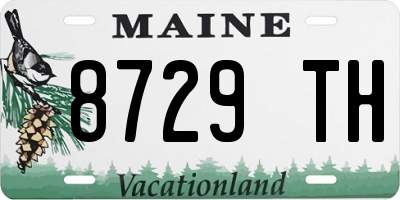ME license plate 8729TH