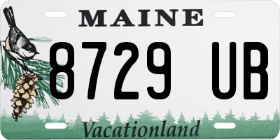ME license plate 8729UB