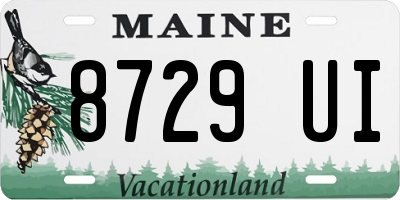 ME license plate 8729UI