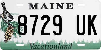 ME license plate 8729UK