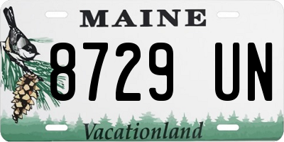 ME license plate 8729UN