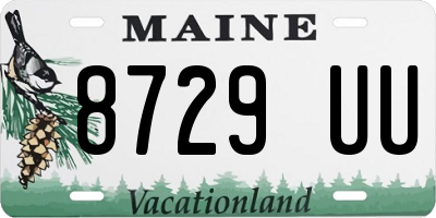 ME license plate 8729UU