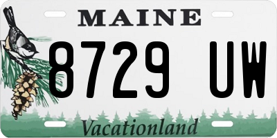 ME license plate 8729UW