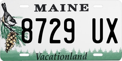 ME license plate 8729UX