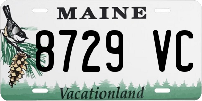 ME license plate 8729VC