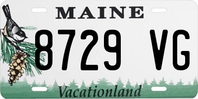 ME license plate 8729VG