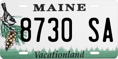 ME license plate 8730SA