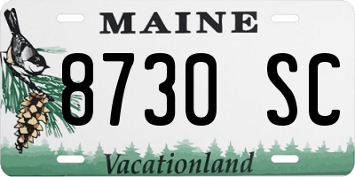 ME license plate 8730SC