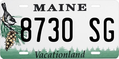 ME license plate 8730SG