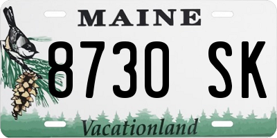 ME license plate 8730SK
